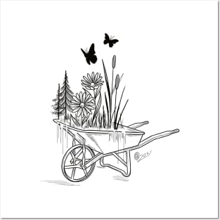 Garden Wheel Barrel Posters and Art